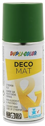 DUPLI-COLOR DECO MAT RAL 6002 laubgrün matt 150 ml, dekorativer Bastellack, schnelltrocknend, vielseitig einsetzbar, hohe Deckkraft, Styroporfest