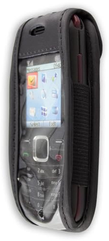 caseroxx Ledertasche mit Gürtelclip für Nokia 1661/1662 in schwarz – robuste Handy-Tasche mit Sichtfenster & Gürtelclip aus Echtleder, ideal für Beruf, Freizeit, Outdoor & sicheren Transport