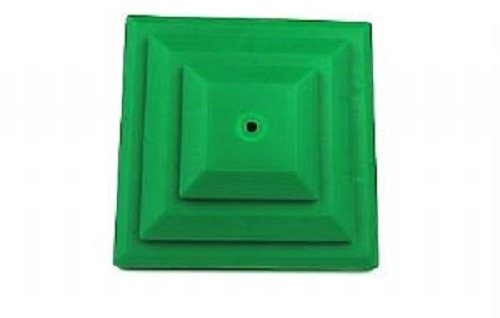 Pack of 5 Plastic Fence Post Caps, Green, to fit a 3 75mm Post, Rot Proof. (GT0043). UK Made. Free UK Postage