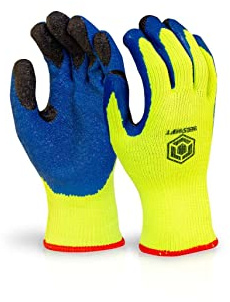 BeeSwift Thermo-Star - Guantes totalmente bañados en látex, color naranja claro, talla 8