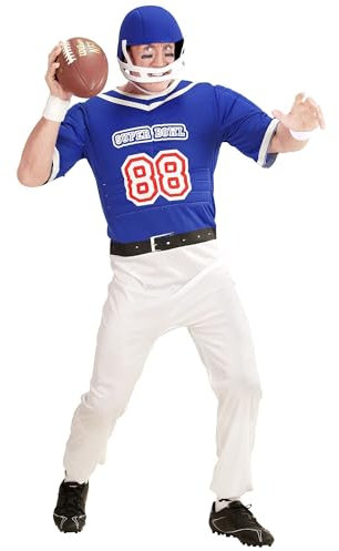 W WIDMANN MILANO Party Fashion - Kostüm American Football-Spieler, Overall und Helm, Sportler, Faschingskostüme