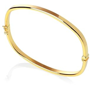 Rodium - Goldene Armband, 14 Karat Gold/ 585er Feingehalt, Modernes Design, Idealer Goldener Schmuck für Damen - 65 mm Innendurchmesser