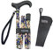 KMINA Bastones para Mayores de Flores, Plegable, Altura Regulable, Mujer y Hombre, Azul - KMINA Pro