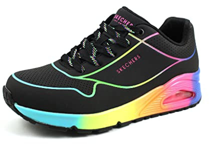 Skechers Women's UNO-POP of Sunshine Sneaker, BKMT, 9
