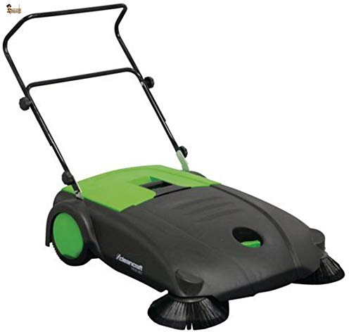 BricoLoco Balayeuse manuelle pour balayage jardin, feuilles, patios, promenades Extérieur ou intérieur. Mécanique Confort contre les balais ou les brosses. Fabriqué en Allemagne Multidirectionnel.