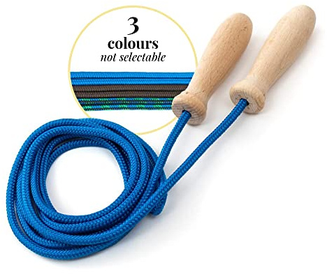 tuuli Accessories Springseil Holzgriff Baumwollseil Fitness Spiel Training 230 cm