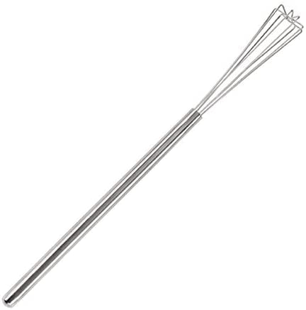 Rattleware 10.25 Long-Handle Silver Espresso Whisk - Perfect Coffee Distribution, Stainless-Steel Triangular Design, Ideal for Commercial & Home Use