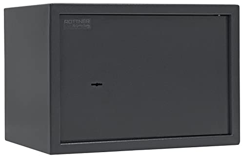Rottner Möbeltresor Jupiter 4, Doppelbartschloss, anthrazit, BxHxT 43x30x32cm, inkl. Befestigungsmaterial, herausnehmbarer Fachboden, Filzeinlage