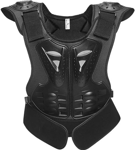 Equipo de motocicleta para niños 12-15 Anti-caída Equipo de motocicleta juvenil 3D Chaleco reflectante de armadura corporal Chaqueta de motocicleta juvenil ajustable Equipo de moto de cross para niños