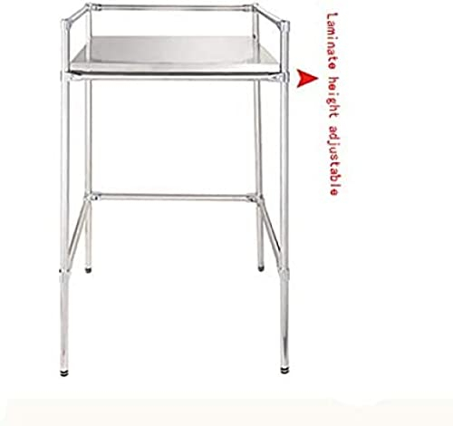 Estante De La Torre del Baño Lavadora De Acero Inoxidable Estante del Piso Secadora De Ropa Estante De Almacenamiento Estante De La Lavadora del Baño La Altura Se Puede Ajustar Libremente,A,