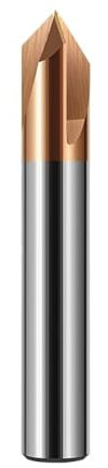 Fasenfräser 1 stück Fase Ende Mühle Aluminium Fräsen Beschichtung Legierung Center Bit for Metall Gerade Nut Router Bits(HRC55x3F,5.0MMx5Dx50L)