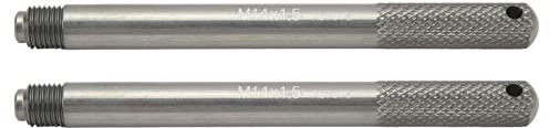 BORDSTRACT 2 Stücke Aluminiumlegierung Rad Locator Pins Radaufhängungsstift Set Felgenbolzenstift Führungswerkzeug für Autoreifenreparatur (M14*1.5)