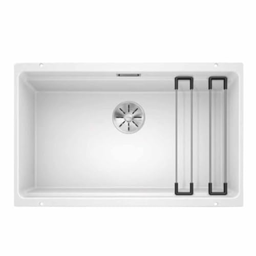 SLGGPJBU Simple Granite Kitchen Sink Undercounter Basin with Universal Swivel Cold and Hot Pull Out Faucet Washbasin Classic Color