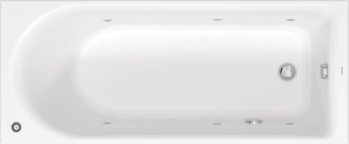 Duravit D-Neo baignoire à remous encastrée avec un dossier, 1700x700 mm, 760478000JP1000