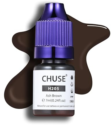 CHUSE Pigments liquides hybrides pour sourcils PMU 0,24 oz/7 ml (H205 Brun cendré)