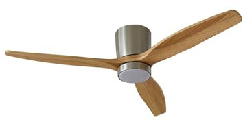 Lucande LED Ventilador de techo con lámpara Faipari (Moderno) en Marrón hecho Madera e.o. para Salón & Comedor (1 llama