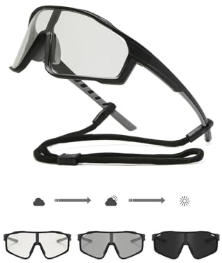 Suertree Fahrradbrille Selbsttönend Herren Photochromatische Sport Sonnenbrille Sportbrille UV400 Rennrad Brille für Radsport, Laufen und Outdoor-Aktivitäten