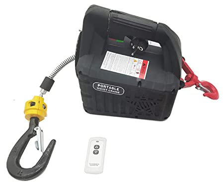 MYVVKIA Tragbarer elektrischer Kran, 500 kg, für Autos, Heimwerkerarbeiten, Frachtumschlag, Heben in Produktionswerkstätten (Farbe: Fernbedienung, Größe: Typ) (Rem (Fernbedienungstyp