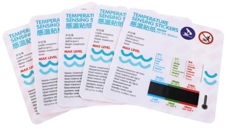 Termómetro Adhesivo de Baño para Ñiño Pantalla Lcd, 5 Piezas | Pp Reutilizable, Resistente al Agua, Lectura Clara y Medición Precisa, Apto para Bañera y Acuarios