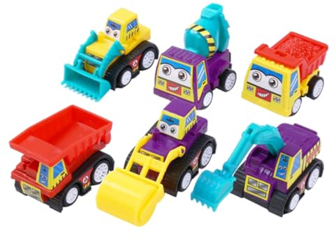 ERINGOGO 12 pièces Voiture Friction Mini Éducatif Précoce Véhicule Ingénierie pour Garçon Fille Garçon Fille Voiture à Remonter sans Pile Couleurs Aléatoires Couleur Couleur Aléatoire