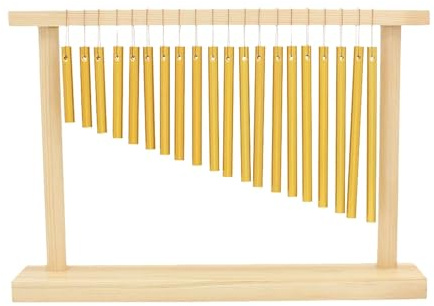 Wind Chime Percussion 20 Note Wind Chime Bars Musical Percussion Instrument Table Top Bar for Classroom Office Decoration