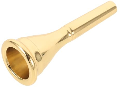 Gelbes Kupfermundstück für French Horn, Einzeln, Glänzend | Waldhorn Ersatzteil, Zubehör für Anfänger und Profis, Stilvolle Silberplattierte Ausführung