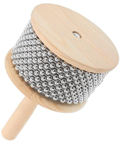 Alipis Instrumento Musical de Percusión y Práctica Personal para Enseñanza Escolar Cabasa de Madera y Metal Diseño Elegante y Material Resistente