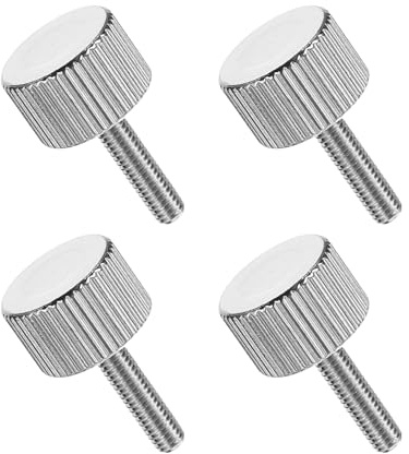 QUARKZMAN tornillos de mariposa de cabeza moleteada plana M3 x 12 mm, de acero al carbono macizo, con rosca completa, para iluminación, electrodomésticos y equipos electrónicos, plateado