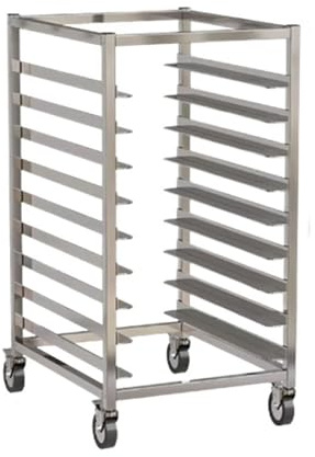 Bun Pan Bakery Rack, Aluminum Speed Rack with Wheels, 9/18/20-Tier Commercial Cooling Trolley for Full Half-Size Baking Pans