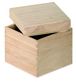 Artemio VIBB19 Aufbewahrungswürfel, Holz, Beige, 12 x 12 x 12 cm