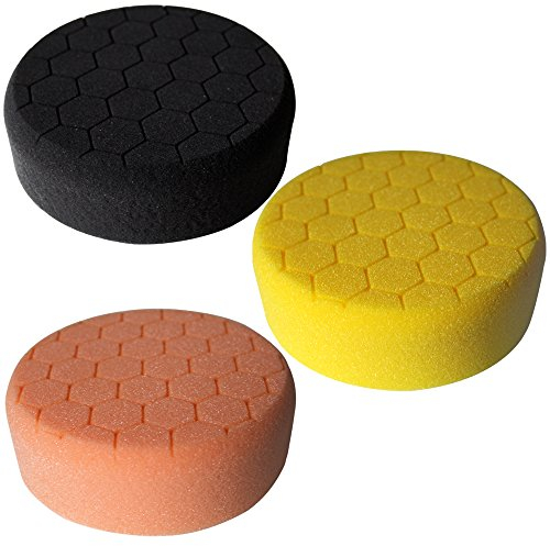 3x Polierschwamm (soft, mittel, hart) Hexagon (150x50mm) TOP-Qualität mit neuester Lasertechnologie