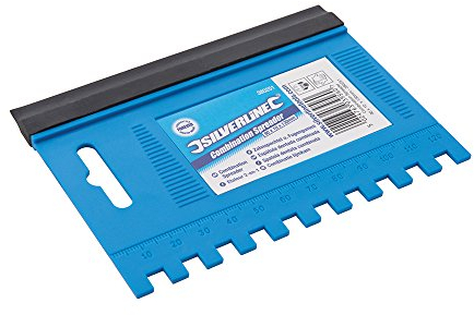 Silverline 380251 Zahnspachtel und Fugengummi 90 x 10 x 130 mm