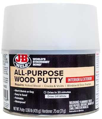 J-B Weld 40003 Wood Restore Repair Putty - 0.75 Pt. Putty, 0.75 Oz. Hardener