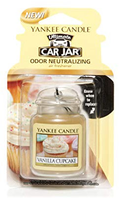 Yankee Candle Car Jar Ultimate Air Freshener | Vanilla Cupcake | Lasts up to 4 Weeks