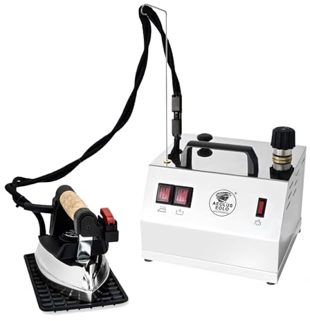 EOLO Système de repassage GVS1 INOX Professionnel Fer à repasser à vapeur avec chaudière en cuivre économe en énergie et élément chauffant externe anti-calcaire 2 l Garantie 5 Ans A++