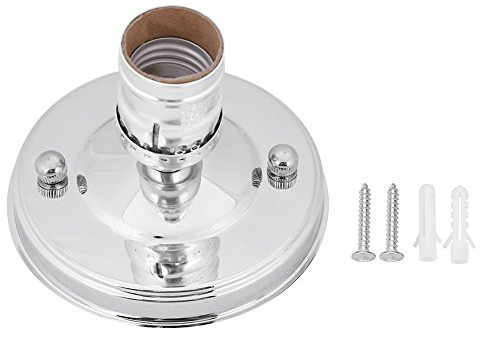 GOTOTOP Support de base de plafonnier/applique murale à vis E26/E27, luminaire de support de base de plafonnier industriel vintage adapté à la cuisine, au café et au bar (argent)