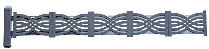 Protezione anticaduta per davanzale, per fioriera da esterno, masu SET DI ESTENSIONE, utilizzabile solo in combinazione con il set di base, edizione austriaca (onde, grigio segnale)