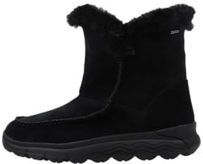 Geox Flicka D Spherica 4 x 4 B ABX Ankle Boot, svart, 40 EU