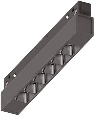 IDEAL LUX Sistema luce binario EGO ACCENT 07W 3000K DALI BK, Sistema a rotaia, Illuminazione modulare, Dispositivo su binario, 19x2h4 cm, Nero