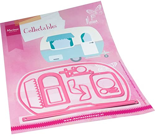 Marianne Design Plantillas de Corte Collectables, Caravana de Marleen, para Diseños Intrincados y Detalles en Relieve en Manualidades en Papel