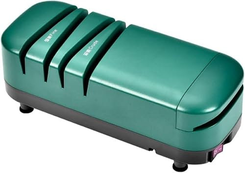 MAHWER Multi-Function Knife Sharpener 220V Electric Household Fast Sharpener Automatic Knife Grinder Kitchen Knife Grindstone (Color : Vert)