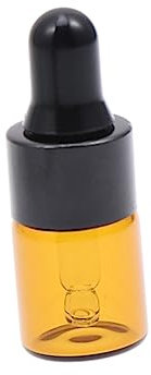 Ipetboom 50piezas Botellas Vacías Gotero De Vidrio Transparente Diseño Oscuro Frascos Goteros Vacíos