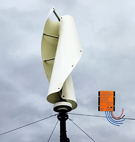 Vertikal Windkraftanlage 1000W 24V Helix Windturbine mit MPPT Laderegler
