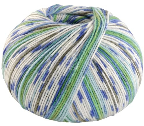 LANA GROSSA Meilenweit 6-Fach Alpaca | Kuschelweiches Sockengarn, waschmaschinenfest | Handstrickgarn aus 50% Alpaka, 20% Schurwolle & 30% Polyamid | 150g Wolle zum Stricken & Häkeln | 390m FB1106