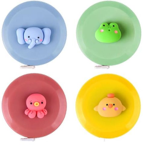 4 Pcs Soft Measuring Tape for Body Measurements Retractable，Cute Tape Measures Tailor Measuring Tape for Sewing 60 In / 1.5 M Tailors Measure Tape with Fractions Measure Ruler for Sewing