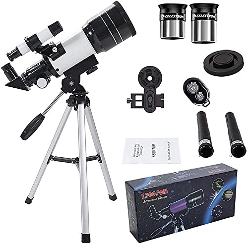 ZDLHGYBS Teleskop Kinder & Einsteiger, 70mm Öffnung, 300mm Astronomisches Linsenteleskop, Mobiles Reiseteleskop