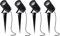 EBION 4 Pezzi Faretti Da Esterno Gu10, Ip54 Impermeabile Lampade Da Giardino Alluminio, 35w, Luci Per Sentieri Con Picchetto Nero, Per Prato Terrazzo Cortile Vialetto Patio, Lampadina Non Inclusa