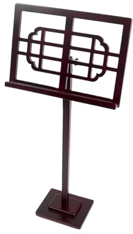 GTOULHH Notenständer Stabil, Holz Notenständer Tragbarer Notenhalter Vintage Style Notenständer Für Chorkirche Notenpult Gitarre(Brown)