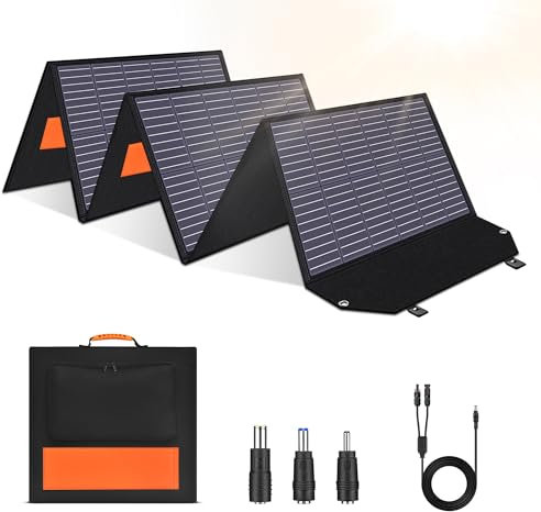 Ctolity Solarpanel Faltbar 200W, Tragbares Solar Panel mit 20.5V Ausgang, 23% Hohe Wirkungsgrad Klappbar Solarmodul für Camping, Outdoor,Power Station, Wandern, RV, Wohnmobil usw
