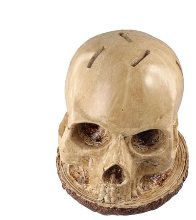 Soporte para cuchillos de cocina con diseño de calavera, múltiples ranuras, soporte para cuchillos de cocina, decorativo, bloque de cuchillos vacíos para cuchillos, tenedores, cucharas